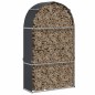 vidaXL Leñero de acero galvanizado gris antracita 120x45x210 cm vidaXL Leñero de acero galvanizado gris antracita 120x45x210 cm