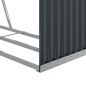 vidaXL Leñero de acero galvanizado gris antracita 120x45x210 cm vidaXL Leñero de acero galvanizado gris antracita 120x45x210 cm