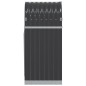 vidaXL Leñero de acero galvanizado gris antracita 40x45x100 cm vidaXL Leñero de acero galvanizado gris antracita 40x45x100 cm