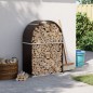 vidaXL Leñero de acero galvanizado marrón 80x45x120 cm vidaXL Leñero de acero galvanizado marrón 80x45x120 cm