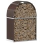 vidaXL Leñero de acero galvanizado marrón 80x45x120 cm vidaXL Leñero de acero galvanizado marrón 80x45x120 cm