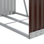 vidaXL Leñero de acero galvanizado marrón 80x45x120 cm vidaXL Leñero de acero galvanizado marrón 80x45x120 cm