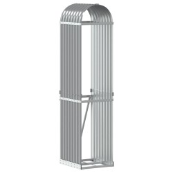 vidaXL Leñero de acero galvanizado gris claro 40x45x170 cm