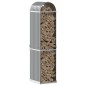 vidaXL Leñero de acero galvanizado gris claro 40x45x170 cm vidaXL Leñero de acero galvanizado gris claro 40x45x170 cm