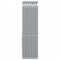 vidaXL Leñero de acero galvanizado gris claro 40x45x170 cm vidaXL Leñero de acero galvanizado gris claro 40x45x170 cm