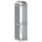 vidaXL Leñero de acero galvanizado gris claro 40x45x170 cm vidaXL Leñero de acero galvanizado gris claro 40x45x170 cm