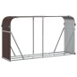 vidaXL Leñero de acero galvanizado marrón 180x45x100 cm