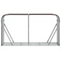 vidaXL Leñero de acero galvanizado marrón 180x45x100 cm