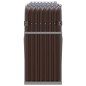 vidaXL Leñero de acero galvanizado marrón 180x45x100 cm