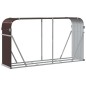 vidaXL Leñero de acero galvanizado marrón 180x45x100 cm