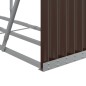 vidaXL Leñero de acero galvanizado marrón 180x45x100 cm
