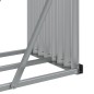 vidaXL Leñero de acero galvanizado marrón 180x45x100 cm