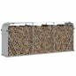 vidaXL Leñero de acero galvanizado plateado 234x45x100 cm vidaXL Leñero de acero galvanizado plateado 234x45x100 cm