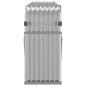 vidaXL Leñero de acero galvanizado plateado 234x45x100 cm vidaXL Leñero de acero galvanizado plateado 234x45x100 cm