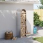 vidaXL Leñero de acero galvanizado plateado 40x45x170 cm vidaXL Leñero de acero galvanizado plateado 40x45x170 cm