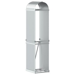 vidaXL Leñero de acero galvanizado plateado 40x45x170 cm