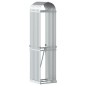 vidaXL Leñero de acero galvanizado plateado 40x45x170 cm vidaXL Leñero de acero galvanizado plateado 40x45x170 cm