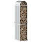 vidaXL Leñero de acero galvanizado plateado 40x45x170 cm vidaXL Leñero de acero galvanizado plateado 40x45x170 cm