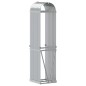vidaXL Leñero de acero galvanizado plateado 40x45x170 cm vidaXL Leñero de acero galvanizado plateado 40x45x170 cm