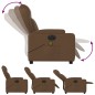 vidaXL Sillón reclinable de masaje eléctrico tela marrón vidaXL Sillón reclinable de masaje eléctrico tela marrón
