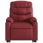 vidaXL Sillón de masaje elevable eléctrico cuero artificial rojo tinto vidaXL Sillón de masaje elevable eléctrico cuero artificial rojo tinto