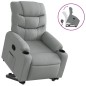 vidaXL Sillón reclinable elevable de tela gris claro vidaXL Sillón reclinable elevable de tela gris claro
