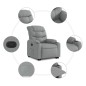 vidaXL Sillón reclinable elevable de tela gris claro vidaXL Sillón reclinable elevable de tela gris claro