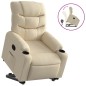 vidaXL Sillón reclinable elevable de tela color crema vidaXL Sillón reclinable elevable de tela color crema