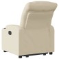vidaXL Sillón reclinable elevable de tela color crema vidaXL Sillón reclinable elevable de tela color crema