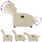 vidaXL Sillón reclinable elevable de tela color crema vidaXL Sillón reclinable elevable de tela color crema