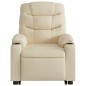 vidaXL Sillón reclinable elevable de tela color crema vidaXL Sillón reclinable elevable de tela color crema