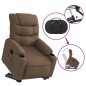 vidaXL Silla de masaje reclinable de pie de tela marrón vidaXL Silla de masaje reclinable de pie de tela marrón