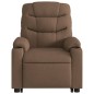 vidaXL Silla de masaje reclinable de pie de tela marrón vidaXL Silla de masaje reclinable de pie de tela marrón