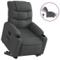 vidaXL Sillón eléctrico reclinable elevable de tela gris oscuro vidaXL Sillón eléctrico reclinable elevable de tela gris oscuro