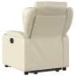 vidaXL Sillón reclinable elevable eléctrico de cuero sintético crema vidaXL Sillón reclinable elevable eléctrico de cuero sintético crema