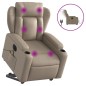 vidaXL Sillón reclinable de masaje eléctrico cuero sintético capuchino vidaXL Sillón reclinable de masaje eléctrico cuero sintético capuchino