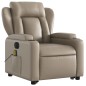 vidaXL Sillón reclinable de masaje eléctrico cuero sintético capuchino vidaXL Sillón reclinable de masaje eléctrico cuero sintético capuchino