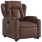 vidaXL Sillón de masaje elevable eléctrico cuero sintético marrón vidaXL Sillón de masaje elevable eléctrico cuero sintético marrón