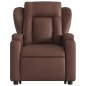 vidaXL Sillón de masaje elevable eléctrico cuero sintético marrón vidaXL Sillón de masaje elevable eléctrico cuero sintético marrón