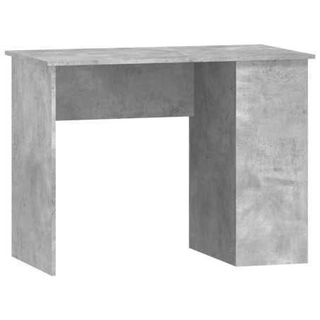 vidaXL Escritorio de madera contrachapada gris hormigón 100x55x75 cm