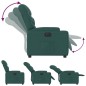 vidaXL Sillón reclinable eléctrico tela verde oscuro vidaXL Sillón reclinable eléctrico tela verde oscuro