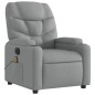 vidaXL Sillón reclinable de masaje eléctrico tela gris claro vidaXL Sillón reclinable de masaje eléctrico tela gris claro