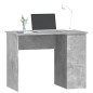 vidaXL Escritorio de madera contrachapada gris hormigón 100x55x75 cm