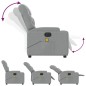 vidaXL Sillón reclinable de masaje eléctrico tela gris claro vidaXL Sillón reclinable de masaje eléctrico tela gris claro