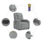vidaXL Sillón reclinable de masaje eléctrico tela gris claro vidaXL Sillón reclinable de masaje eléctrico tela gris claro