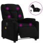 vidaXL Sillón reclinable de masaje eléctrico tela negro vidaXL Sillón reclinable de masaje eléctrico tela negro