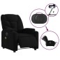 vidaXL Sillón reclinable de masaje eléctrico tela negro vidaXL Sillón reclinable de masaje eléctrico tela negro