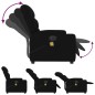 vidaXL Sillón reclinable de masaje eléctrico tela negro vidaXL Sillón reclinable de masaje eléctrico tela negro