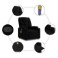 vidaXL Sillón reclinable de masaje eléctrico tela negro vidaXL Sillón reclinable de masaje eléctrico tela negro