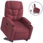 vidaXL Sillón reclinable elevable tela rojo tinto vidaXL Sillón reclinable elevable tela rojo tinto